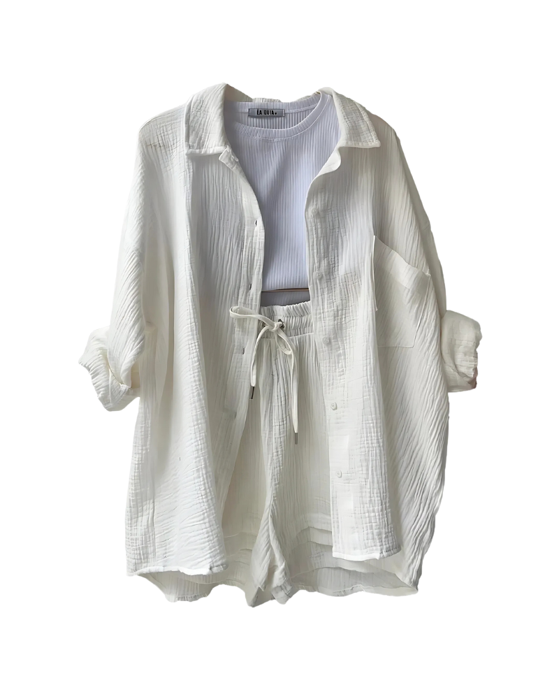 Maylee | Button-Up Shorts Set