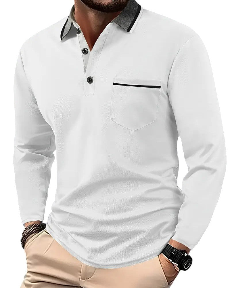 Nathan | Classic Long-Sleeve Polo