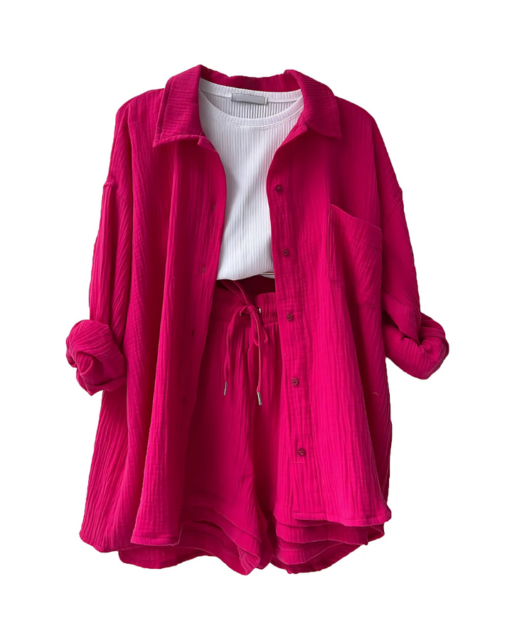 Maylee | Button-Up Shorts Set