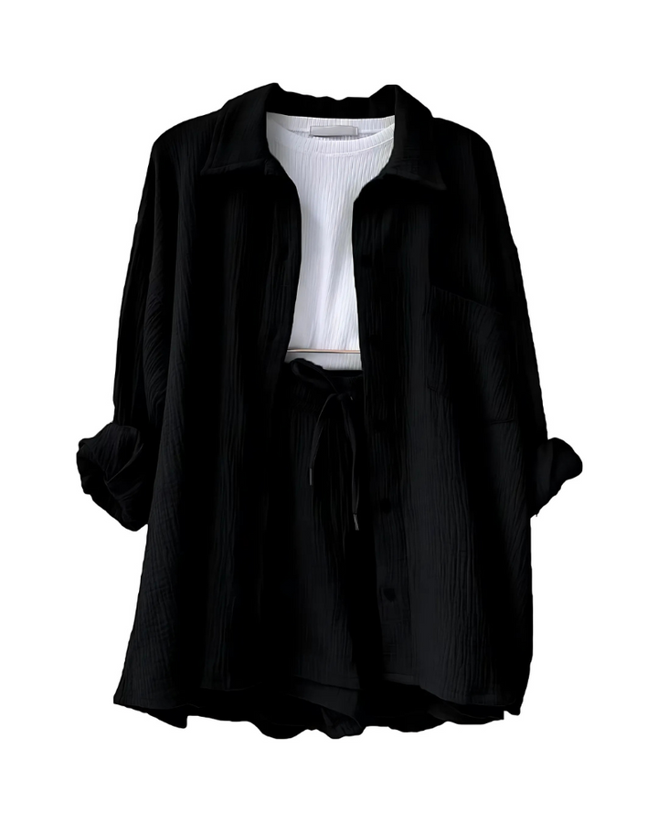 Maylee | Button-Up Shorts Set