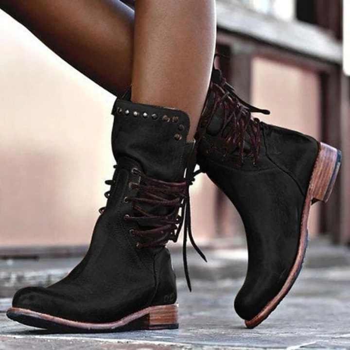 Alisha | Leather Boots with Laces