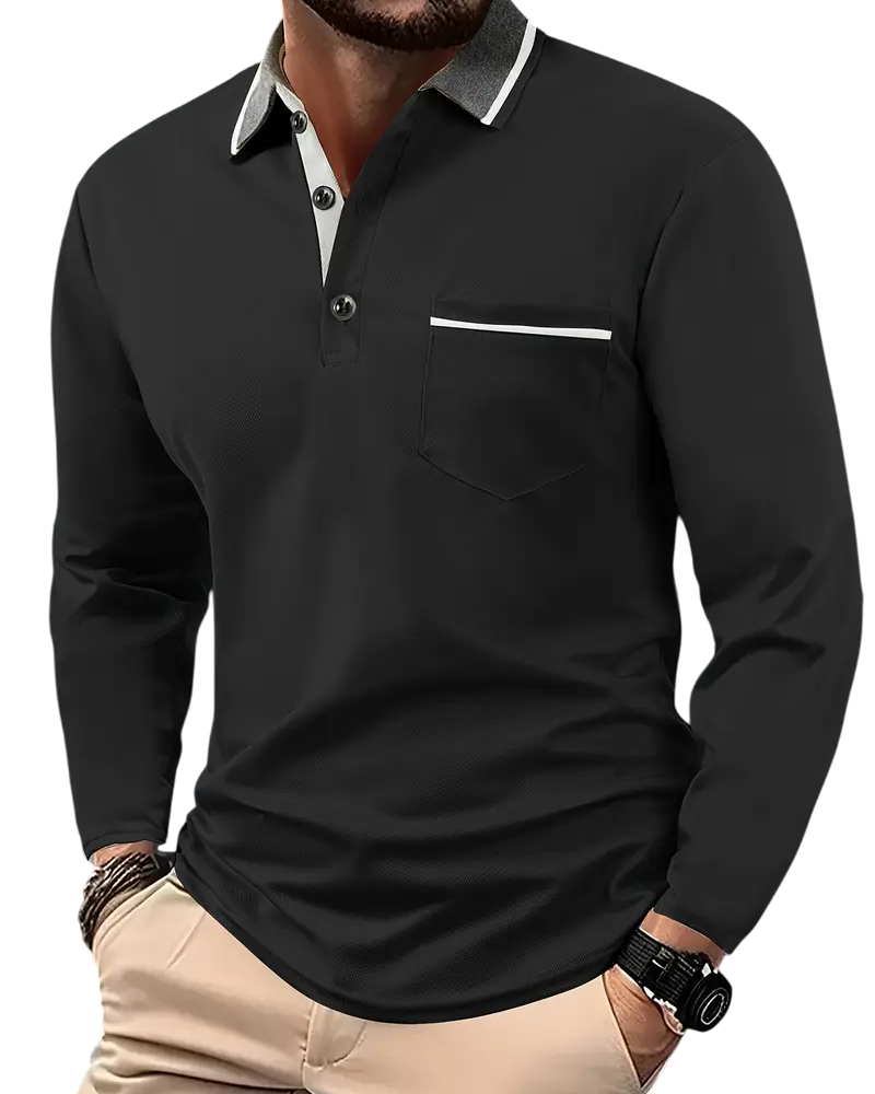 Nathan | Classic Long-Sleeve Polo