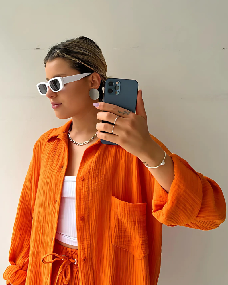 Maylee | Button-Up Shorts Set