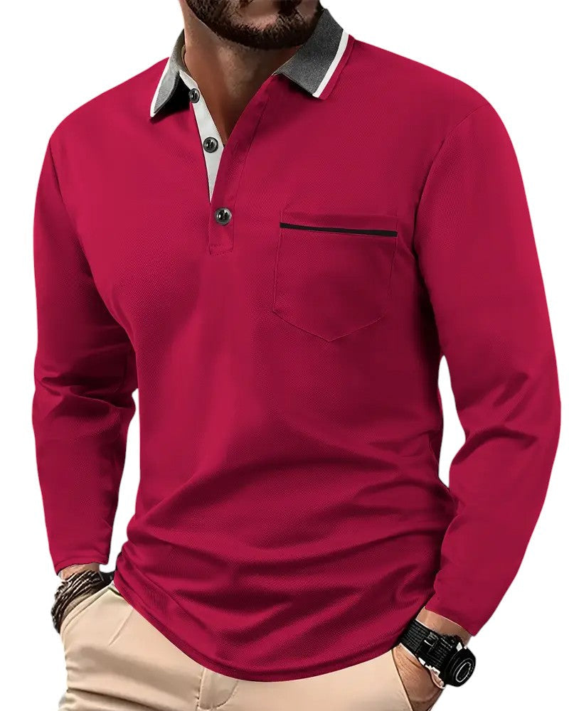 Nathan | Classic Long-Sleeve Polo