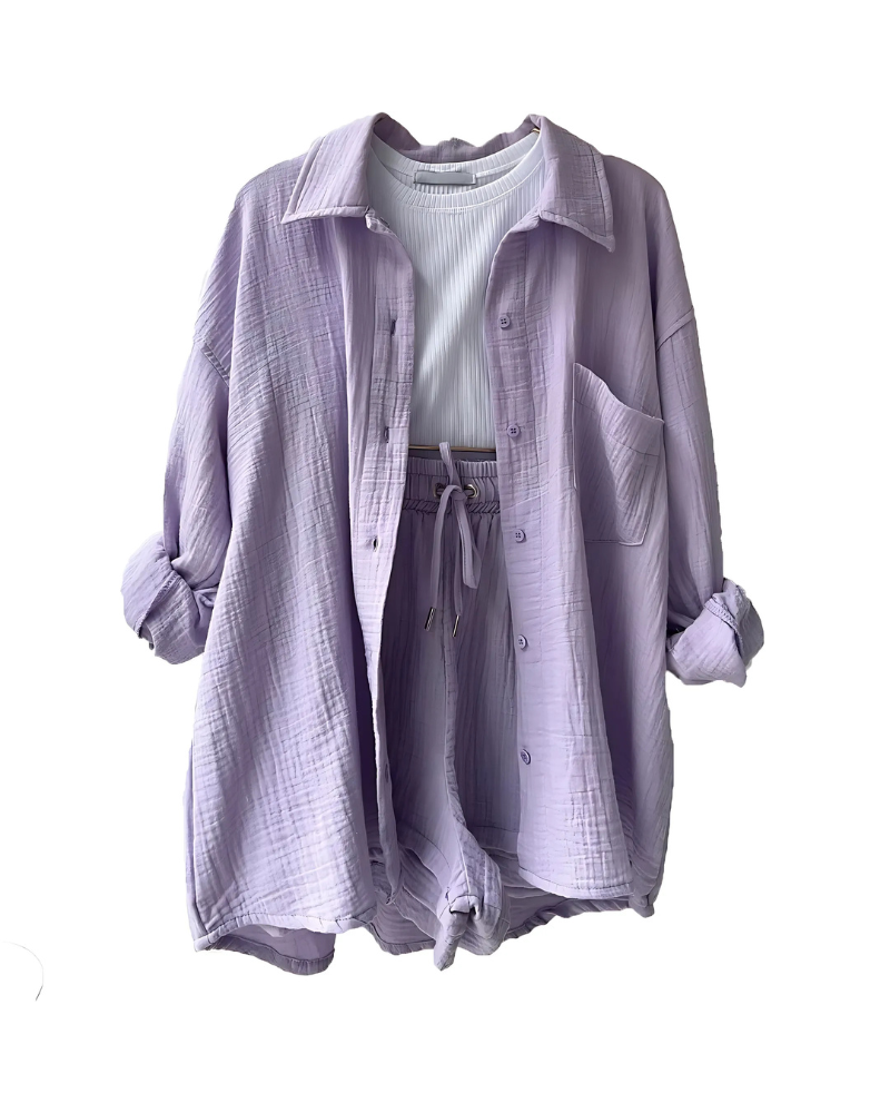 Maylee | Button-Up Shorts Set