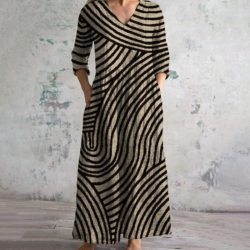 Zoe™ | Elegant Striped Dress