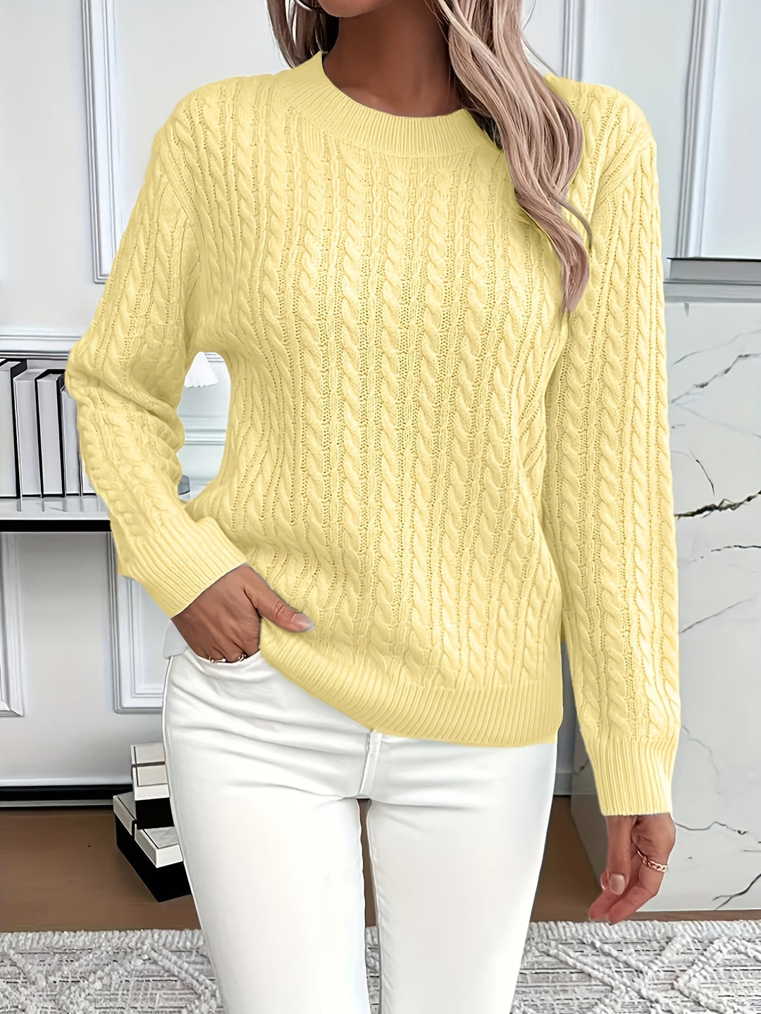 Bernila™ | Soft Cable Knit Sweater