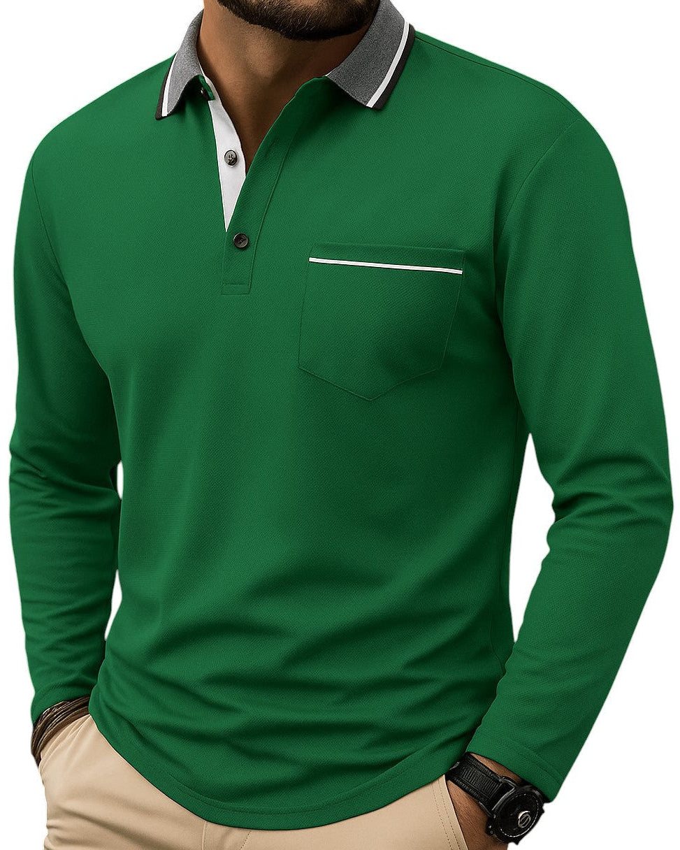 Nathan | Classic Long-Sleeve Polo