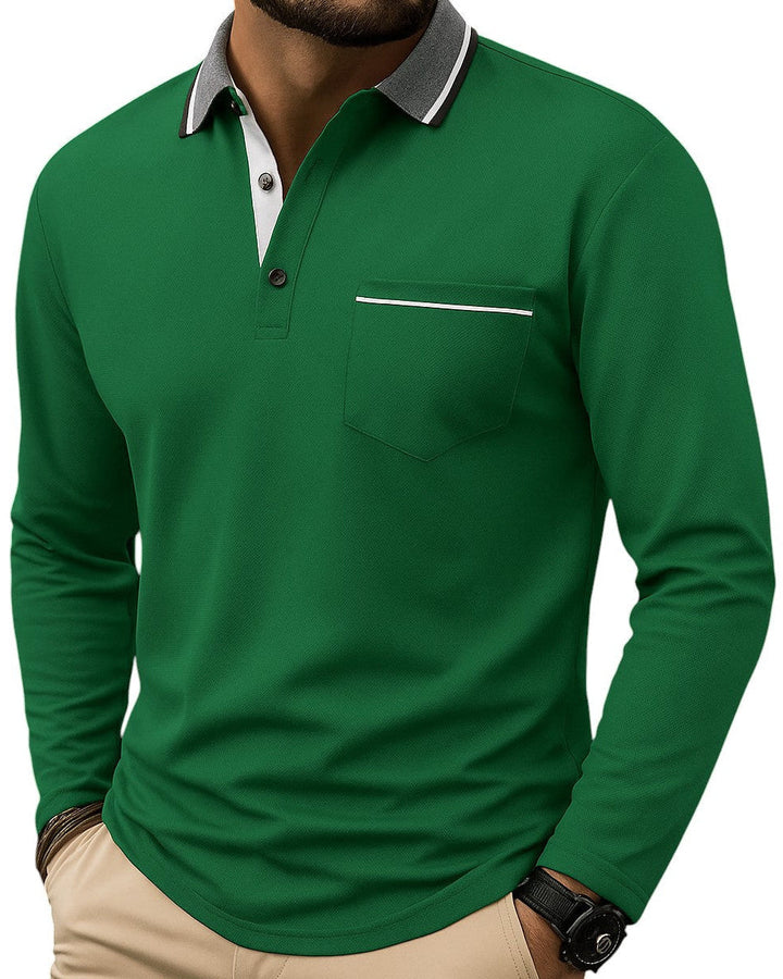 Nathan | Classic Long-Sleeve Polo