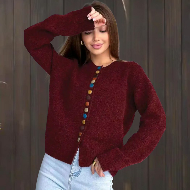 Noelle| Button-accent Cardigan