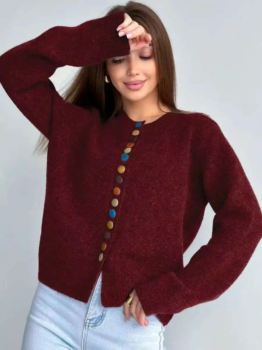 Noelle| Button-accent Cardigan