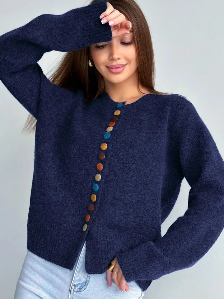 Noelle| Button-accent Cardigan