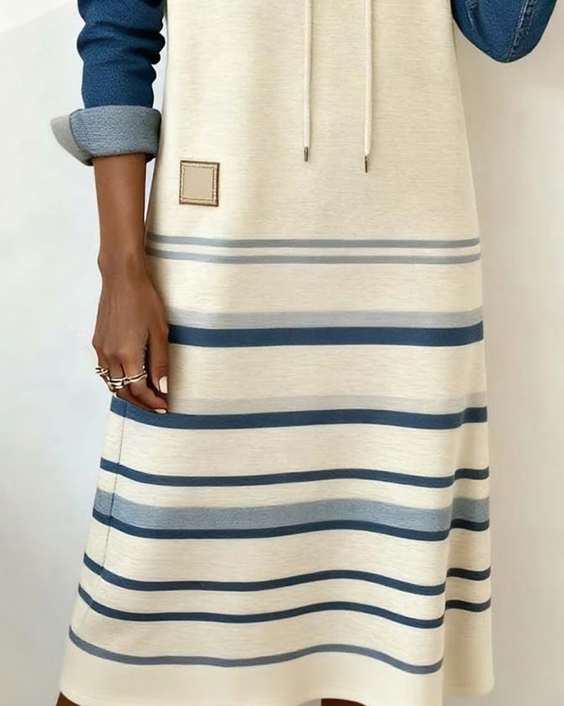 Venice | Striped Hooded Dress