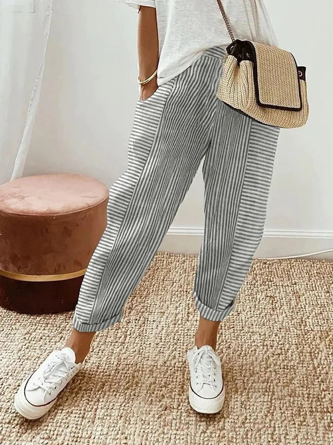 Amanda | Chic Striped Pants