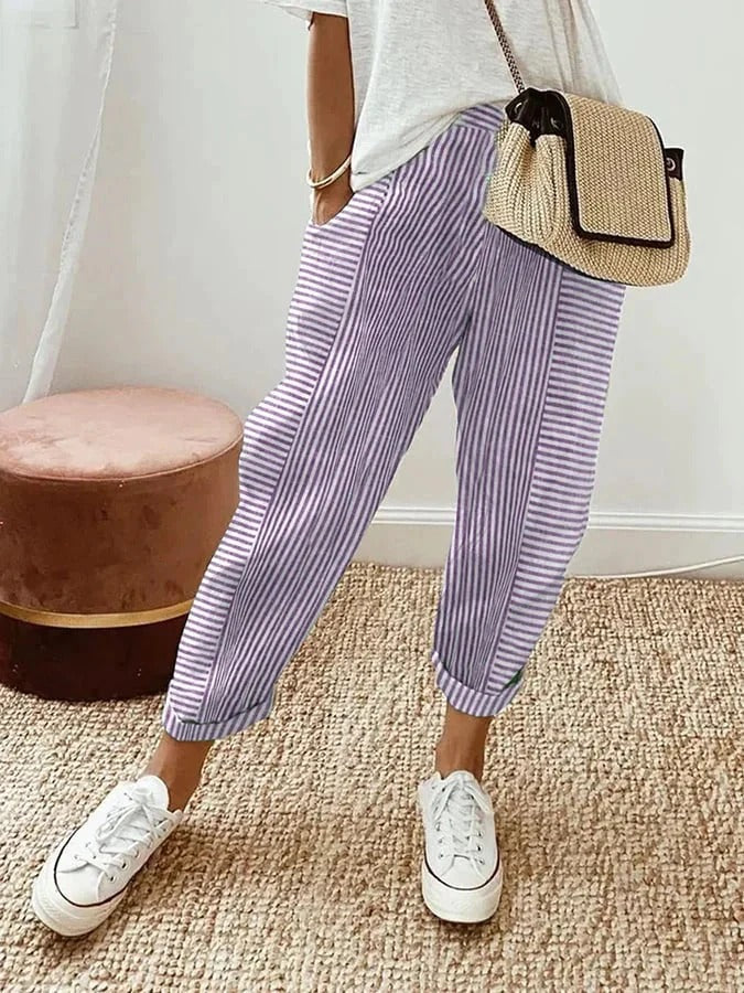 Amanda | Chic Striped Pants
