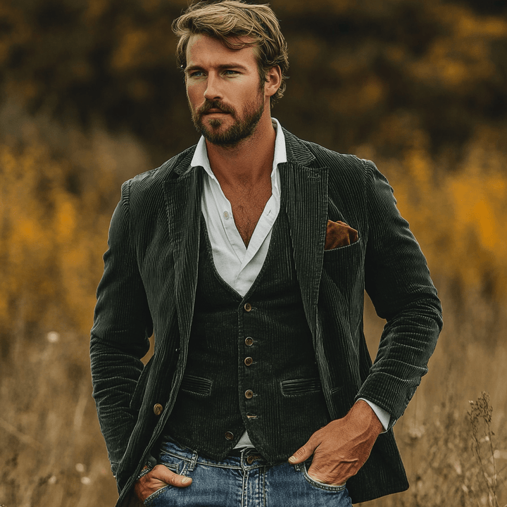 Patricio | Corduroy Blazer & Vest Duo